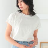 ホワイト | 汗染み防止フレンチスリーブトップス 春 夏 M L | aquagarage