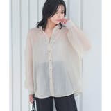 ナチュラル | 柔らかい生地感でシワもきにならない！UVカットバンドカラーシアーシャツ | aquagarage