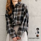 チェックロングシャツ 秋 冬 レディース チェック ロング シャツメール | aquagarage | 詳細画像1