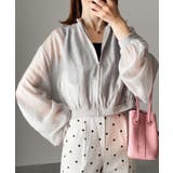 バンドカラーシアーシャツ レディース 春 秋 M | aquagarage | 詳細画像6 