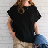 ブラック | ショルダータックトップス 春 夏 | aquagarage
