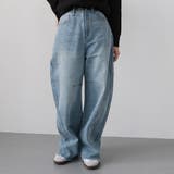 ライトブルー | バレルレッグデニムパンツ 春 夏 秋 冬 レディース | aquagarage