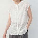 ホワイト | レースフレンチスリーブシャツ レディース 春 夏 | aquagarage