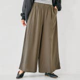 カーキ | 選べる3丈！冷感ワイドパンツ レディース 春 夏 M L | aquagarage