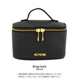 Bブラック | 2type♪ブラシ入れ付き優秀コスメポーチ | aquagarage