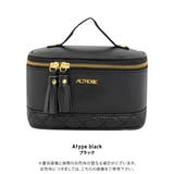 Aブラック | 2type♪ブラシ入れ付き優秀コスメポーチ | aquagarage