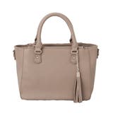 ベージュ | 取り外し可能のタッセルチャーム付き2wayバッグ 母の日 | aquagarage