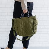 カーキ | お出かけやマザーズバッグとしても活躍！キルト2wayトートバック | aquagarage