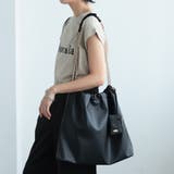 ブラック | たっぷり大容量で使える♪ポーチ付きチェーントートバッグ | aquagarage