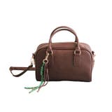 ブラウン | 2wayタッセル横長ボストンバッグ  レディース | aquagarage