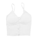 ホワイト | 飾りボタンが上品で大人っぽい!ボタンデザインブラトップ | aquagarage