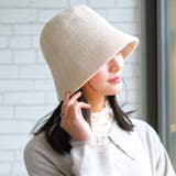 アイボリー | 切り替えのないきれいなデザインのサマーニットサーモハット | aquagarage