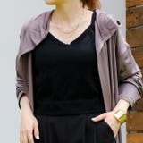 ブラック | 伸縮性のあるストレッチ素材で安心の着心地♪太パイピングリブブラトップ | aquagarage