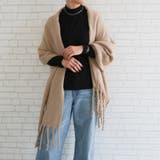 ベージュ | シンプル大判マフラー 秋 冬 | aquagarage
