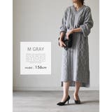 ランダムなデザイン編みが女性らしい印象に!ケーブル編みキーネックニットワンピース… | aquagarage | 詳細画像19
