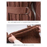 ランダムなデザイン編みが女性らしい印象に!ケーブル編みキーネックニットワンピース… | aquagarage | 詳細画像7