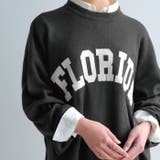 胸元のロゴプリントが存在感を高めてくれる!ロゴプリントニットトップス | aquagarage | 詳細画像6