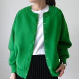 グリーン | カジュアルにもきれいめにも着られる!スナップボタンニットカーディガン | aquagarage