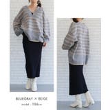 ゆるっとシルエットでこなれた印象の深Vネックニットトップス | aquagarage | 詳細画像12