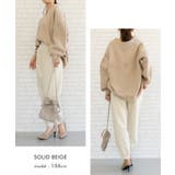 ゆるっとシルエットでこなれた印象の深Vネックニットトップス | aquagarage | 詳細画像5