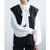 顔周りがスッキリ見せできるVネックスラッシュポケットベスト | aquagarage | 詳細画像14 