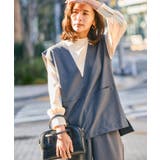 顔周りがスッキリ見せできるVネックスラッシュポケットベスト | aquagarage | 詳細画像8 