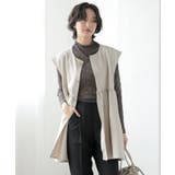 立体的なフォルムが大人可愛いウエストフレアボタンベスト | aquagarage | 詳細画像3 