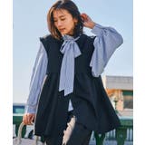 立体的なフォルムが大人可愛いウエストフレアボタンベスト | aquagarage | 詳細画像6 