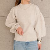 オートミール | ハイネックオーバーサイズニットトップス レディース 秋 冬 | aquagarage