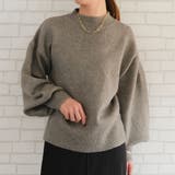 モスグレー | ハイネックオーバーサイズニットトップス レディース 秋 冬 | aquagarage