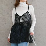 ブラック | 重ねるだけで旬のコーデが完成♪レースリボンビスチェ | aquagarage