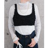 リボン柄プリントの総柄が目を惹く、シアートップス | aquagarage | 詳細画像11 