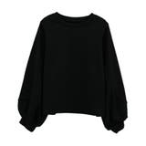 ブラック | 袖ステッチスウェットトップス | aquagarage