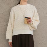 アイボリー | ジャガード編みショート丈ニット 秋 冬 レディース | aquagarage