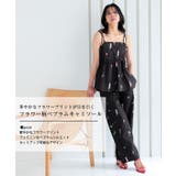 フラワー柄ペプラムキャミソール レディース 春 夏 秋 M | aquagarage | 詳細画像2