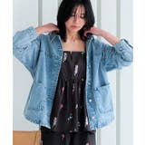 フラワー柄ペプラムキャミソール レディース 春 夏 秋 M | aquagarage | 詳細画像4