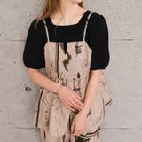 ベージュ | 英字柄ペプラムキャミソール レディース 春 夏 秋 M | aquagarage