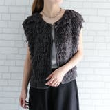 チャコール | ループヤーンベスト 春 秋 冬 レディース | aquagarage