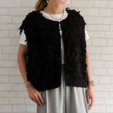 ブラック | ループヤーンベスト 春 秋 冬 レディース | aquagarage