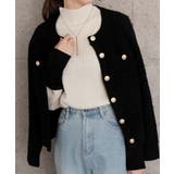 ボトルネック配色リブニットトップス 春 秋 冬 M レディース | aquagarage | 詳細画像11