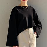 ブラック | ワイドスリーブカットソー 春 秋 冬 レディース | aquagarage