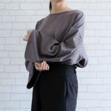 チャコール | ワイドスリーブカットソー 春 秋 冬 レディース | aquagarage
