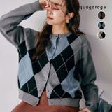 アーガイル柄カーディガン 春  秋 冬 M レディース | aquagarage | 詳細画像1 