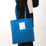 ブルー | パデットキルトトートバッグ | aquagarage