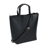 ブラック | 見た目以上に荷物が収納できるグランミディショルダーバッグ | aquagarage