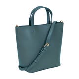 ブルーグリーン | 見た目以上に荷物が収納できるグランミディショルダーバッグ | aquagarage