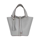ライトグレー | タッセル付きトートバッグ レディース | aquagarage