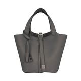 チャコールグレー | タッセル付きトートバッグ レディース | aquagarage