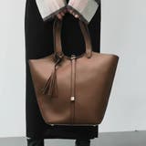 ブラウン | タッセル付きA4トートバッググ レディース | aquagarage