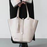 ライトグレージュ | タッセル付きA4トートバッググ レディース | aquagarage